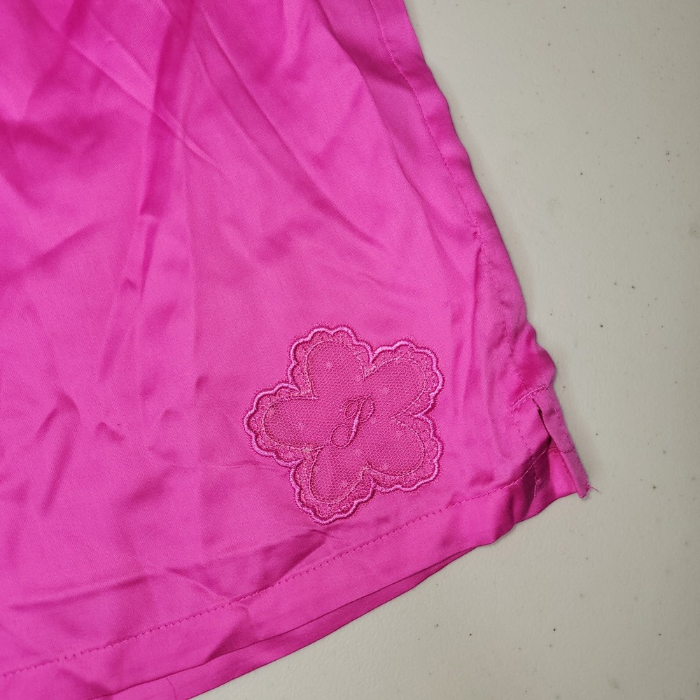 Victoria's Secret PINK‎ ~ Hot Pink Satin Boxer Sleep Shorts - Picture 3 of 5